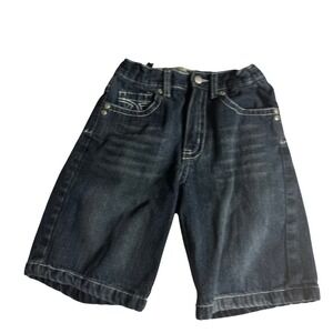 Avirex Boys Denim Shorts Dark Wash Contrast Stitch Size 7X‎